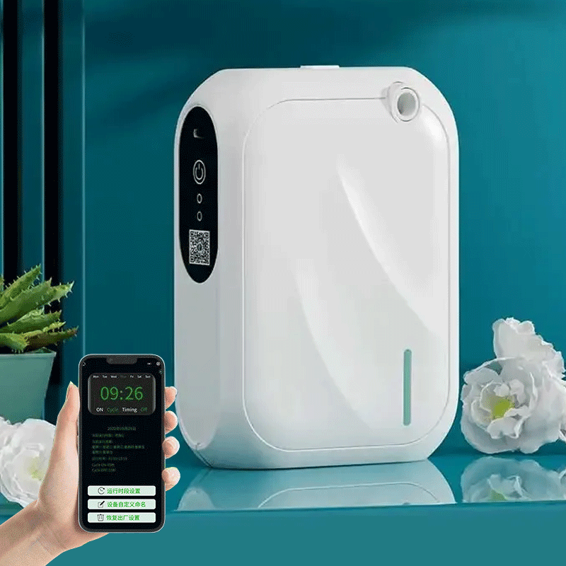 Home Fragrance Vaporizer - カバー範囲200m³ アロマディフューザーマシン Bluetoothアプリ制御 フレグランスディフューザー 壁掛け式 香り拡散器
