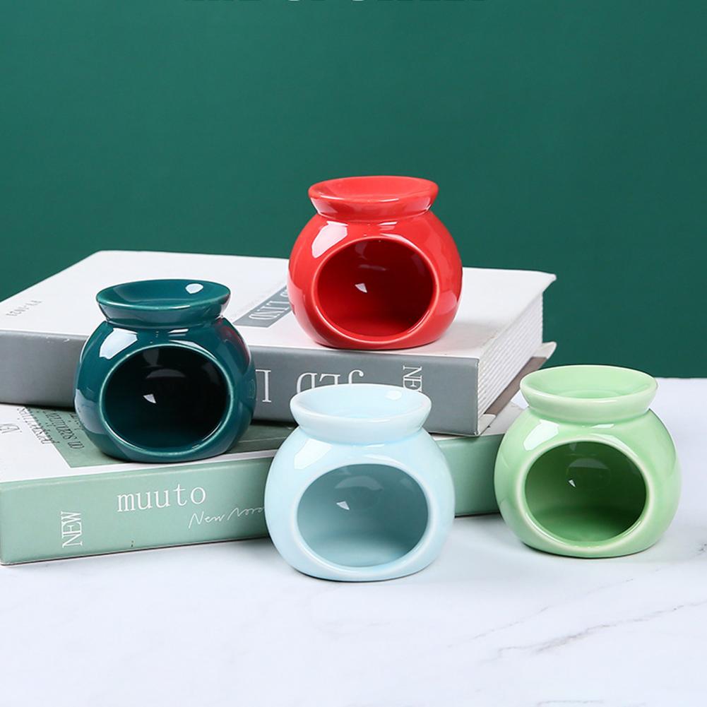 Ceramic Oil Burner - 再利用可能なワックスメルター セラミックワックスウォーマー セラミックエッセンシャルオイルバーナー ティーライトキャンドルホルダー アロマセラピーワックスメルト 寝室用