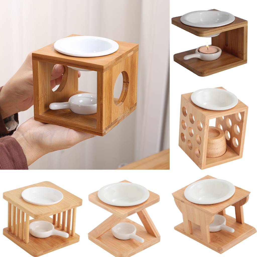 Ceramic Oil Burner - セラミックワックス、フィッシュウォーマーボウル、キャンドルホルダー、アロマバーティーザー、リビングルーム、ヨガルーム用の調理器具付きのエッセンシャルオイルバーナー