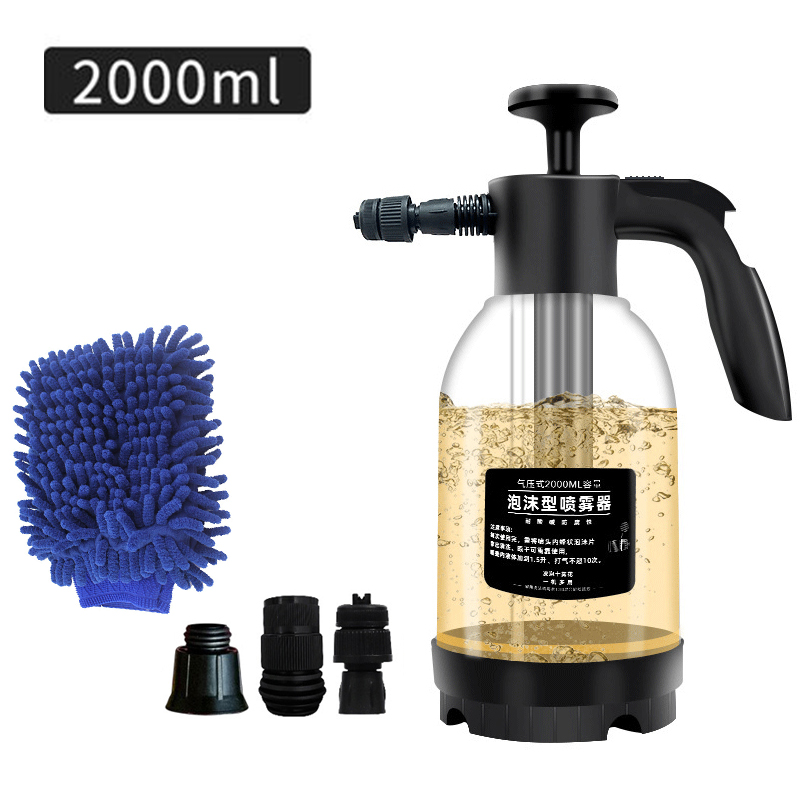 Room Spray Bottle - 2Lハンドポンプ式フォームスプレーヤー、手動空気圧式フォームキャノン、スノーフォーム洗車スプレーボトル、車の窓掃除、車や家庭用洗浄に