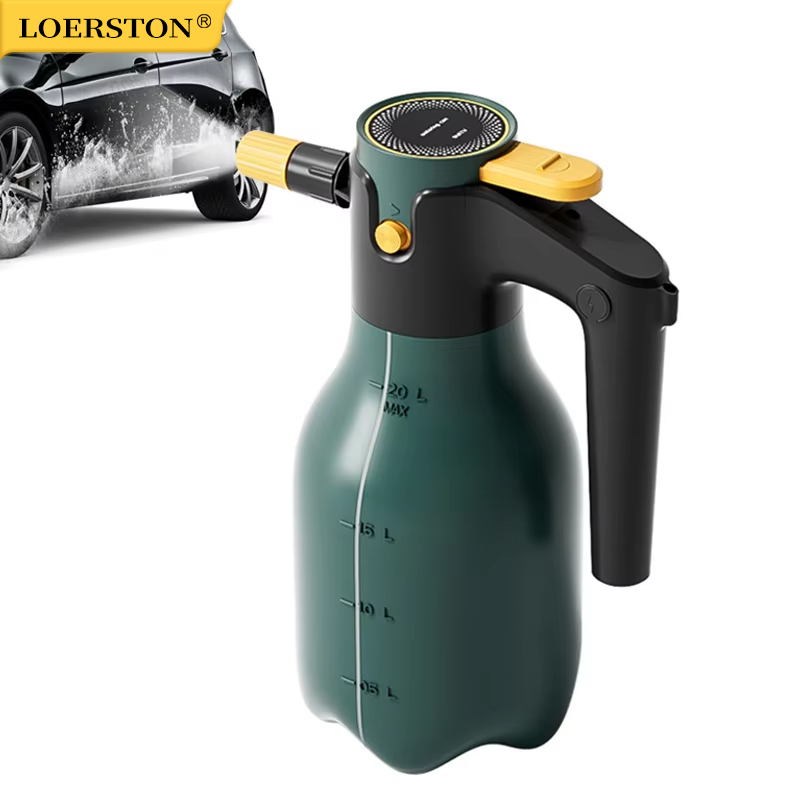 Room Spray Bottle - アップグレードされた2L電動泡スプレーボトル60 ° 調整可能な高圧洗車キャノン、車/家庭/庭の清掃用スプレーヤー