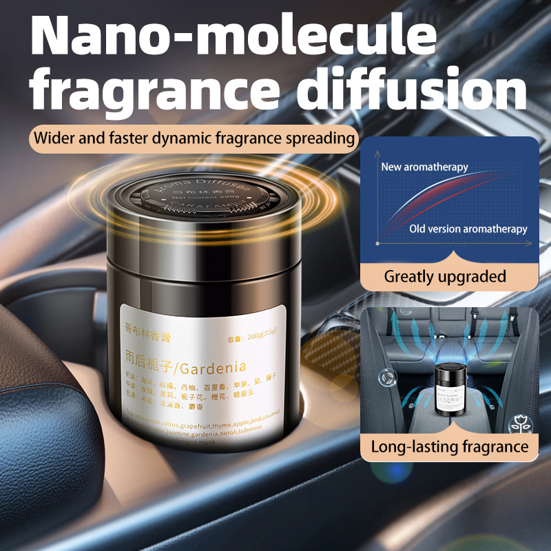 Home Fragrance Logo - 車用芳香剤、新モデルの車用お香、男性と女性のための固形フレグランスバーム、家庭や車両用の高級車用芳香剤、新車の臭い除去、フレッシュな空気、ハロウィンやクリスマスのギフトアイテム