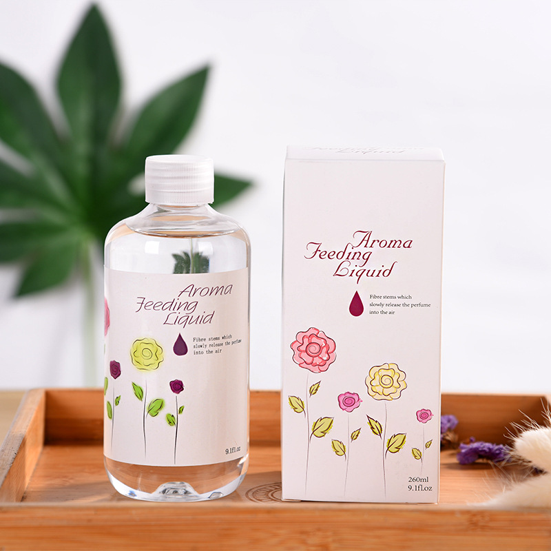 Home Fragrance Rose - 260ml 天然植物エッセンシャルオイル 21種類のホームフレグランス ローズ香水 ホテルアロマセラピー液体セット 詰め替え用エアフレッシュナー