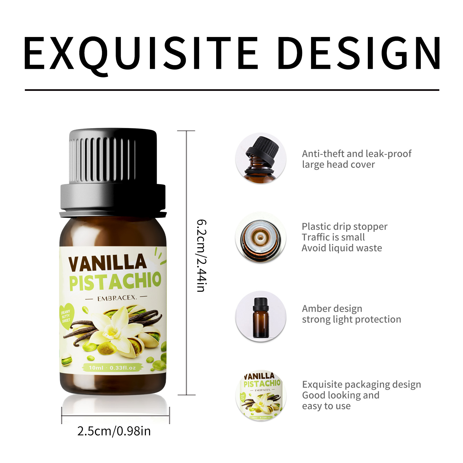 10ml バニラピスタチオエッセンシャルオイル、加湿器ディフ - Home Fragrance Vanilla のレビューと価格
