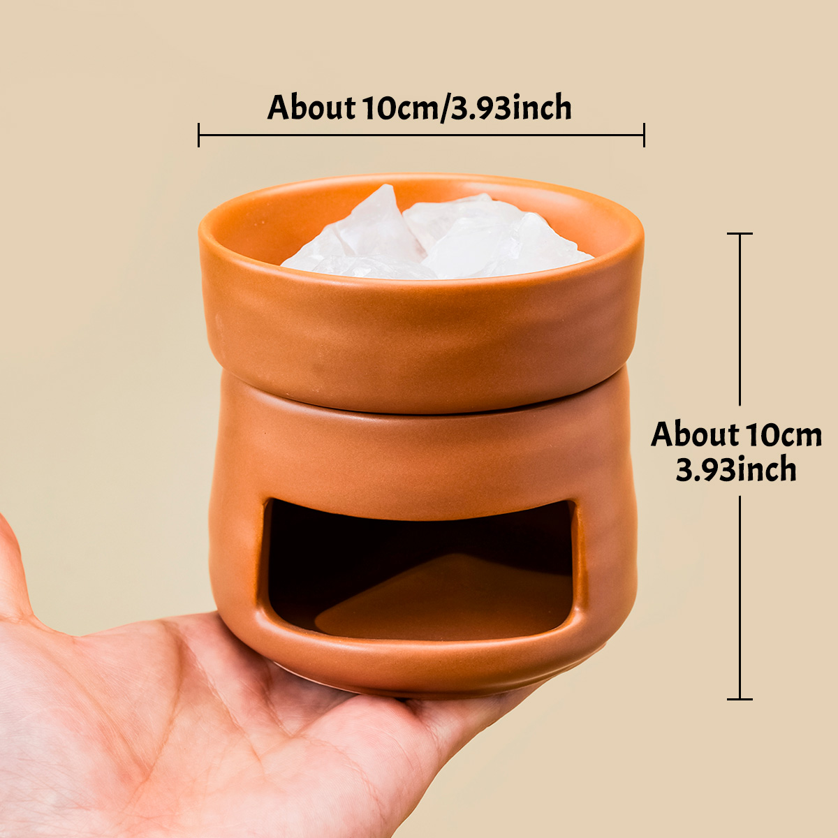 1セット天然クリスタルアロマストーン、セラミックアロマバーナ - Ceramic Oil Burner のレビューと価格