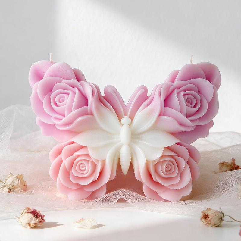 DIY ローズバタフライフォームシリコーン型手作りアロマキャ - Home Fragrance Rose のレビューと価格