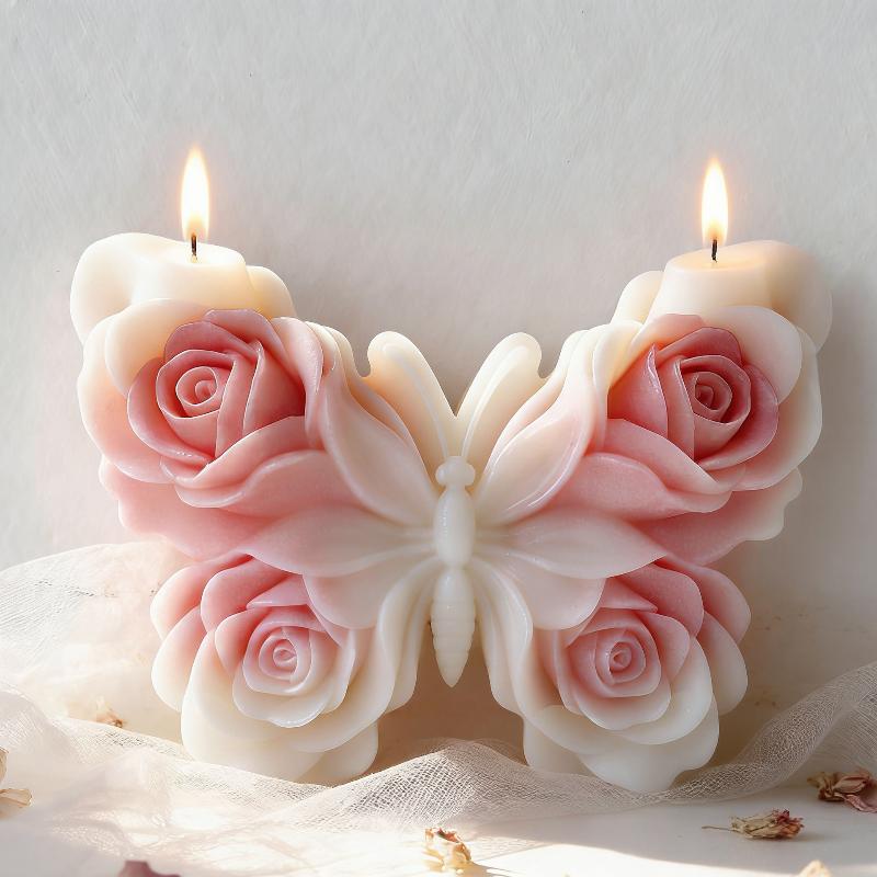 DIY ローズバタフライフォームシリコーン型手作りアロマキャ - Home Fragrance Rose のレビューと価格