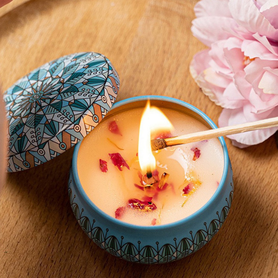バラの形をしたキャンドル、ロマンチックな雰囲気、装飾品、香り - Home Fragrance Rose のレビューと価格