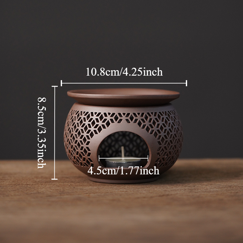 セラミック彫刻香炉屋内アロマディフューザーエッセンシャルオイ - Ceramic Oil Burner のレビューと価格